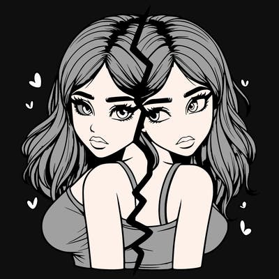 realistic girl split