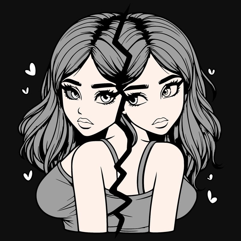 realistic girl split