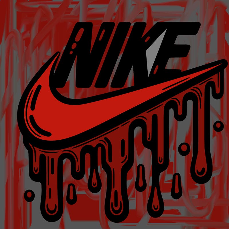 dripping nike logo