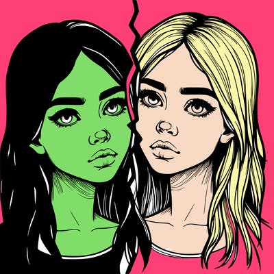 realistic girl split