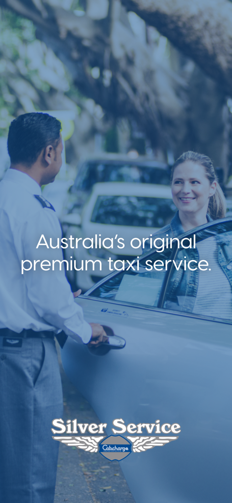 A professional chauffeur opening a luxury taxi door for a smiling passenger in Australia
