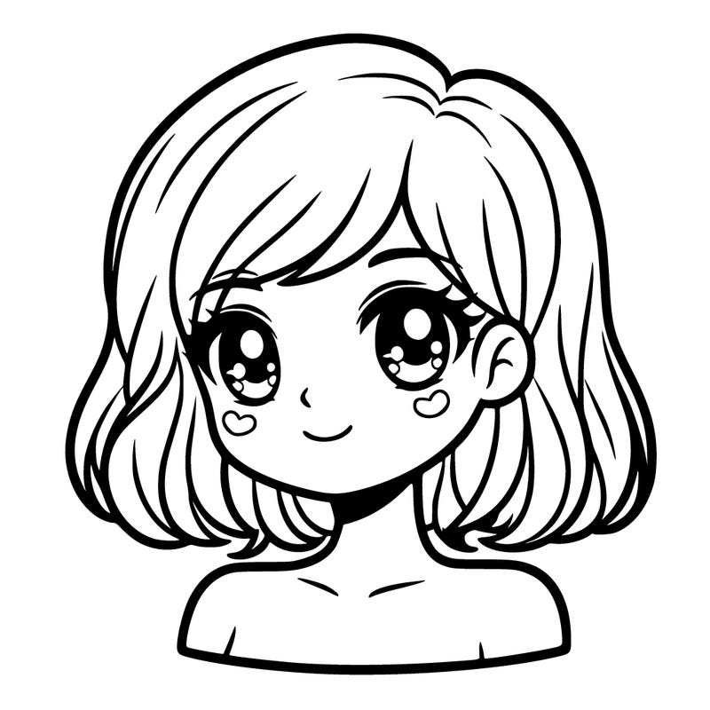 girl with shoulder hair