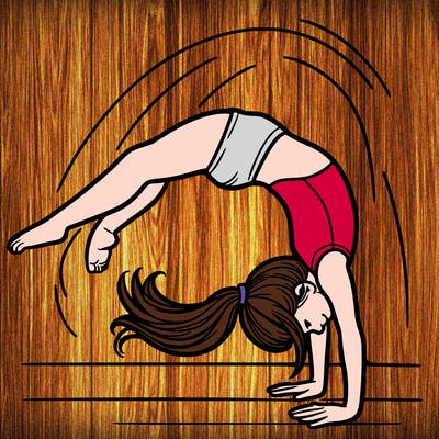 girl doing a back handspring