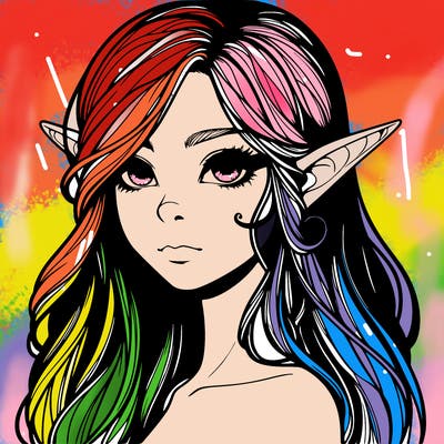 elf girl realistic dark fantasy