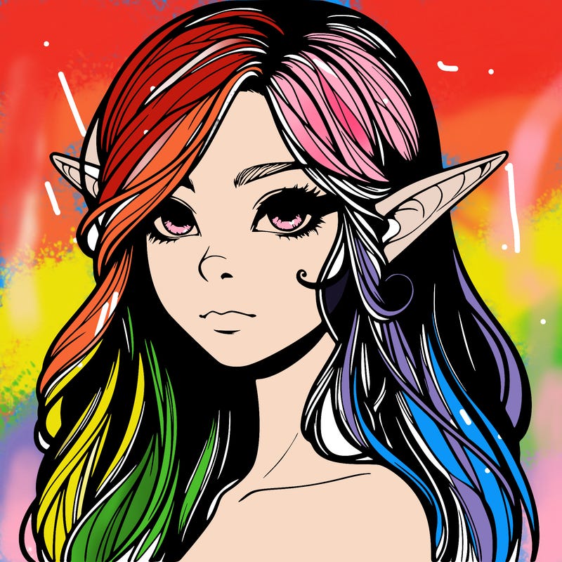 elf girl realistic dark fantasy