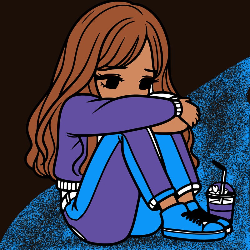 a girl  after a breakup