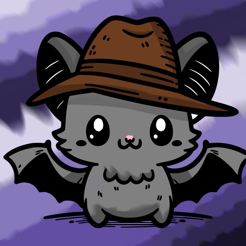 a bat with a hat