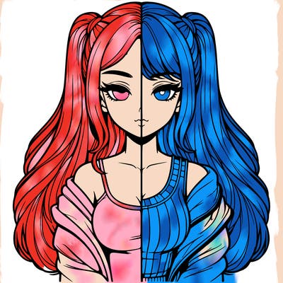 realistic girl split