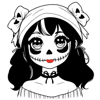 realistic girl halloween