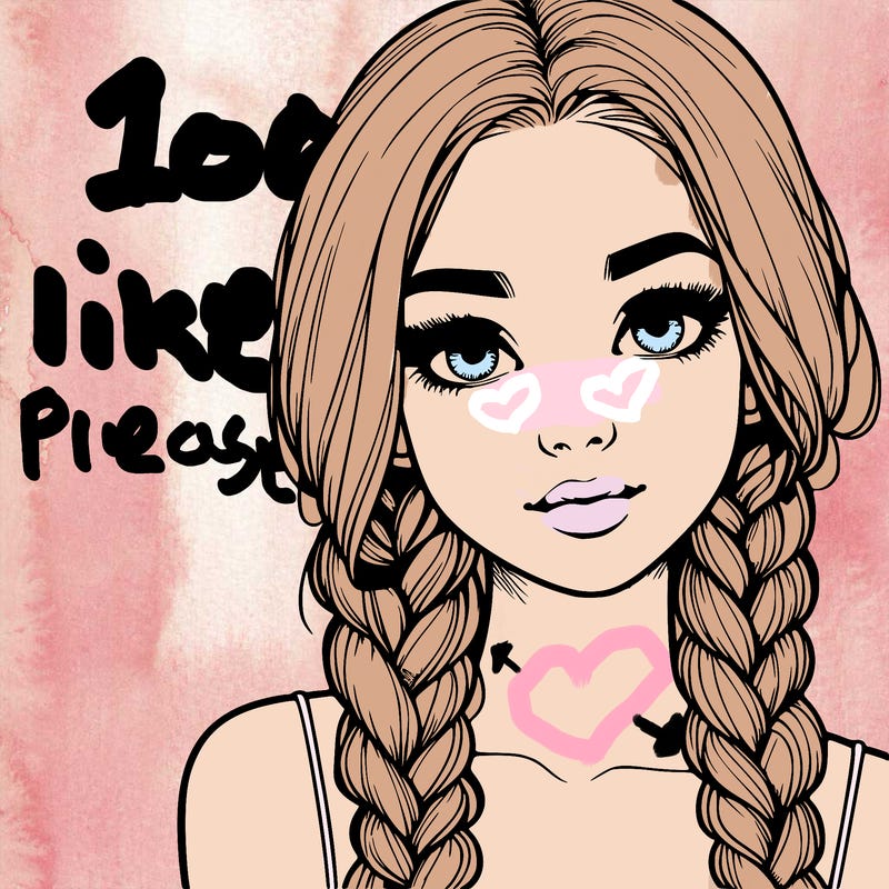 realistic girl with braids