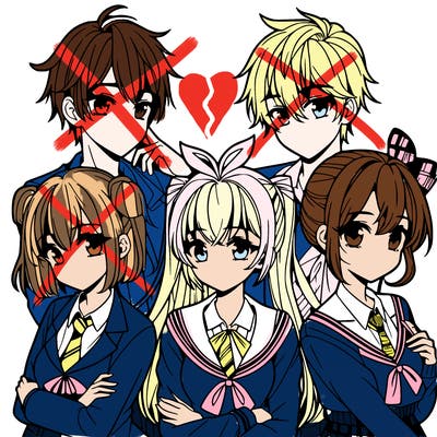 4 girls one boy manga