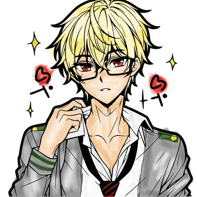 anime hot boy with glasses