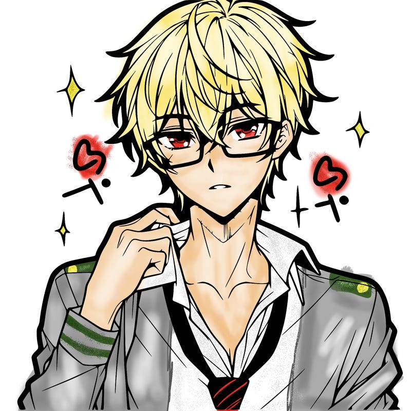 anime hot boy with glasses