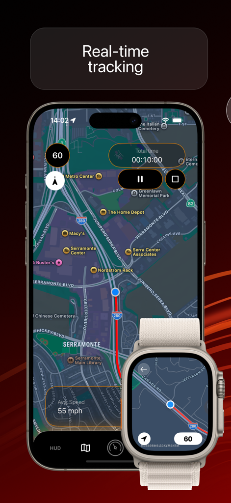 GPS Speedometer: Tracker MPH - iPhoneとApple WatchでのリアルタイムGPS速度とルート追跡