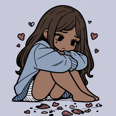 a girl after a breakup