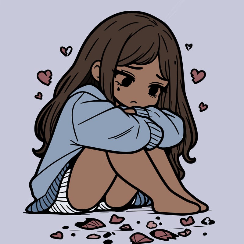 a girl after a breakup