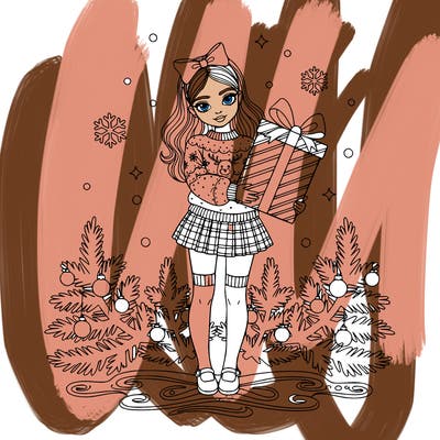 christmas cute preppy girl