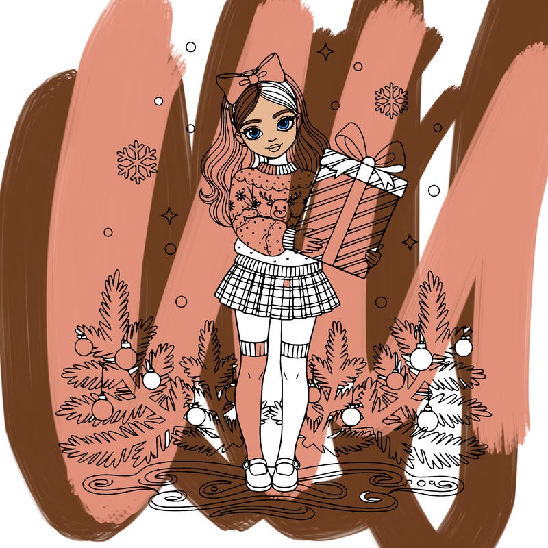 christmas cute preppy girl