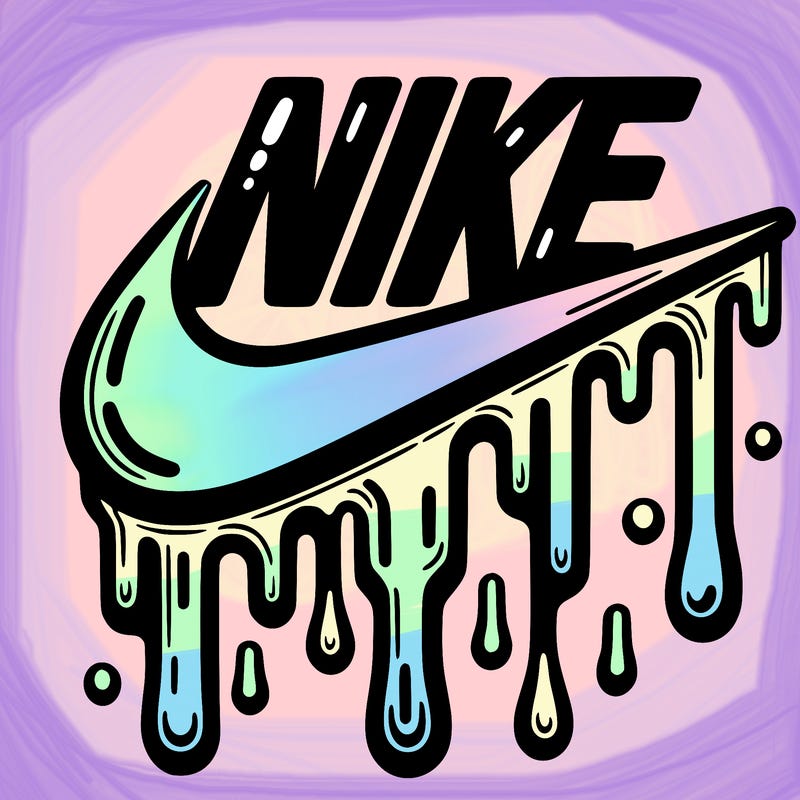 dripping nike logo