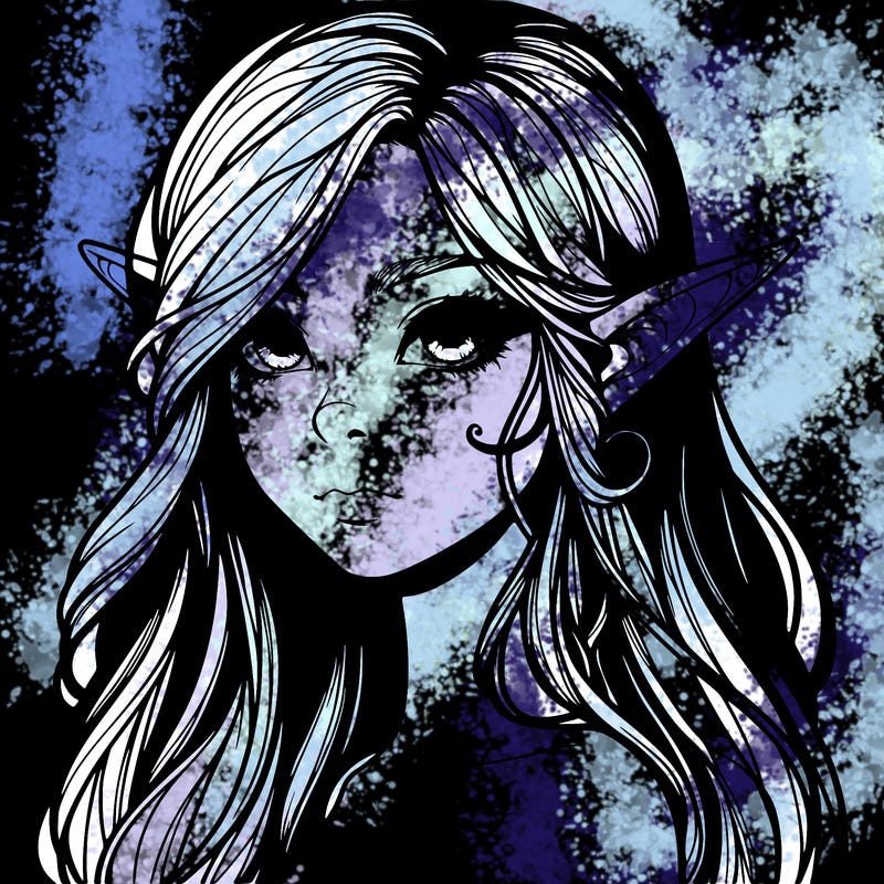 elf girl realistic dark fantasy