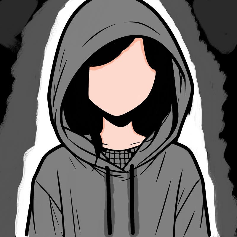 faceless girl in hoodie