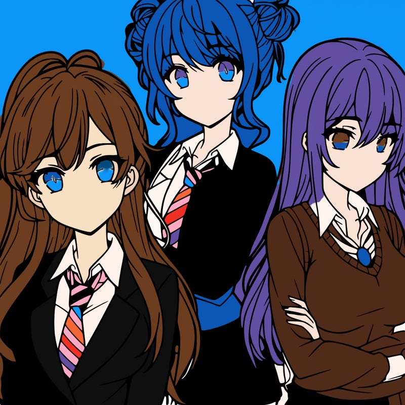 anime girls teenagers