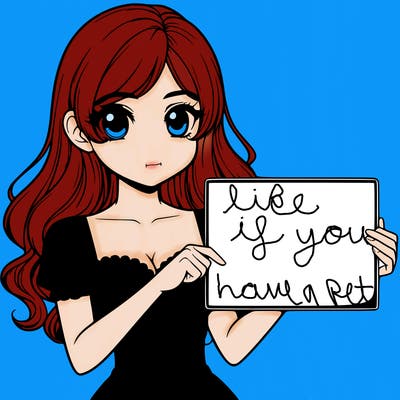 realistic pretty girl holding blank sign