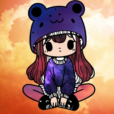 a girl wearing a frog hat and some frog socks