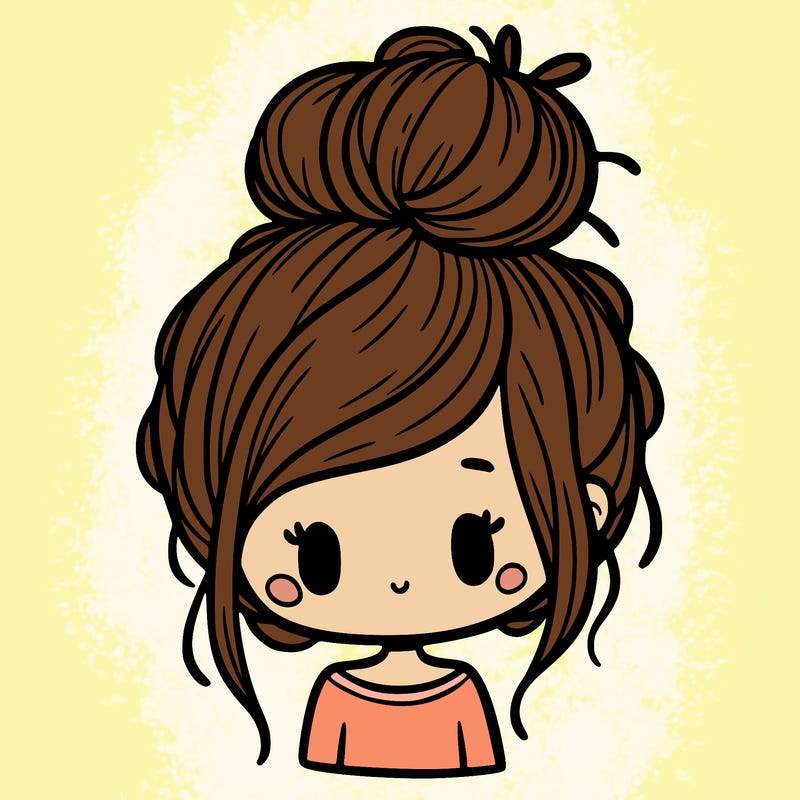 girl with messy bun