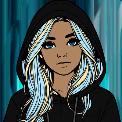 realistic girl with a hoodie