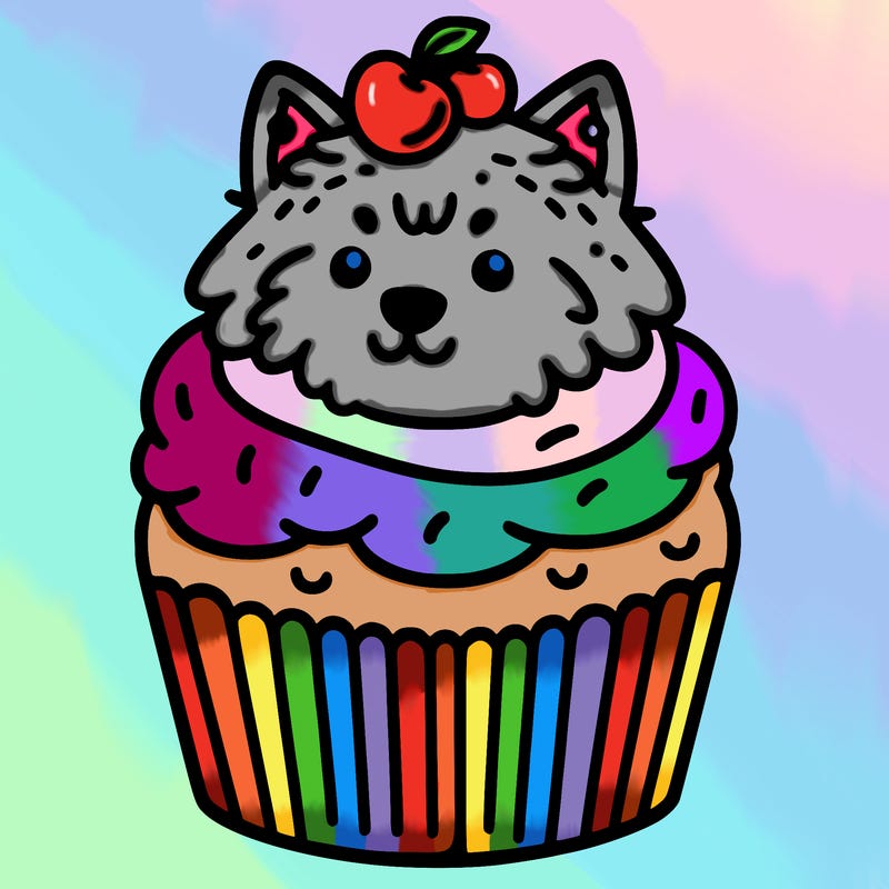 wolf cupcake