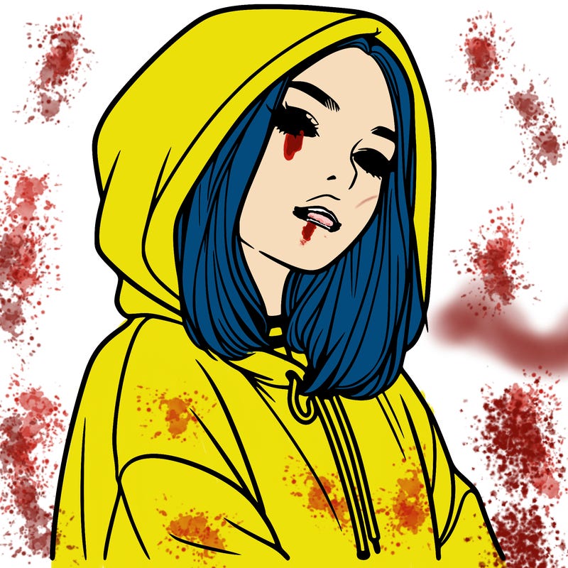 a realistic girl in a hoodie