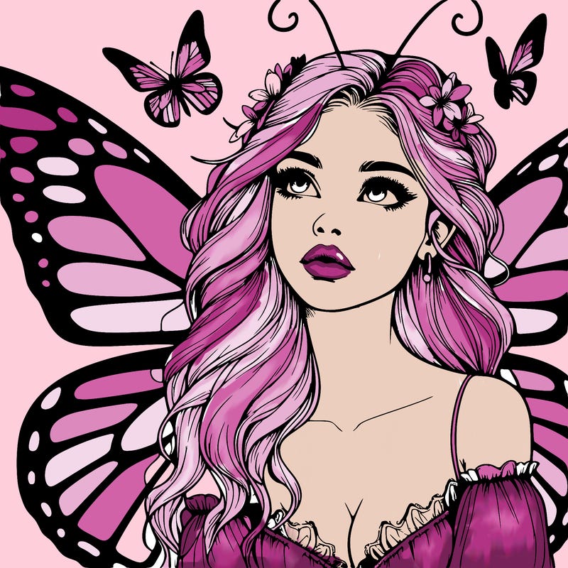 butterfly fairy realistic girl