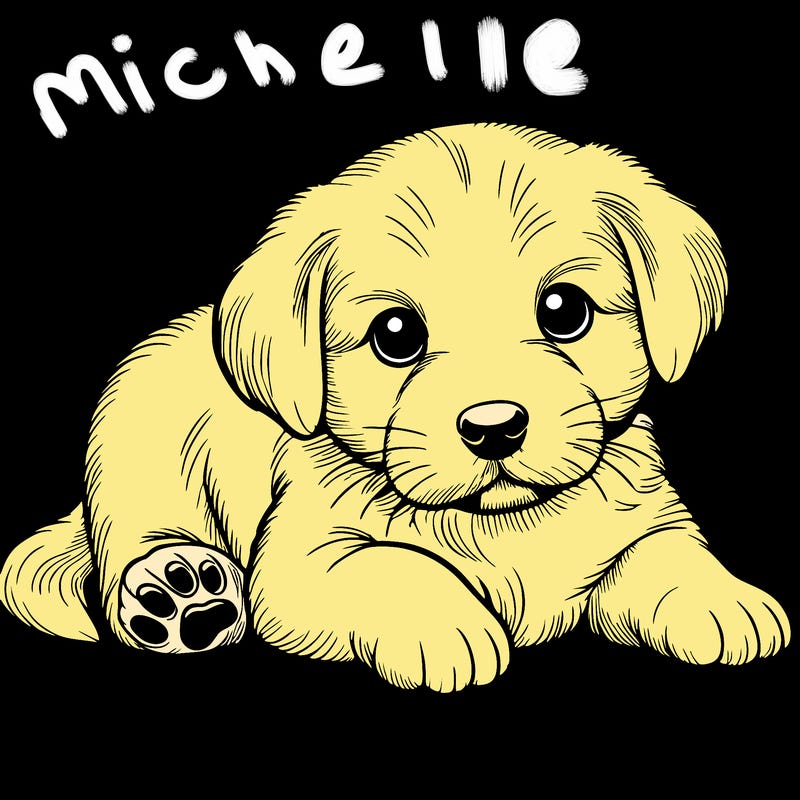 a cute realistic puppy