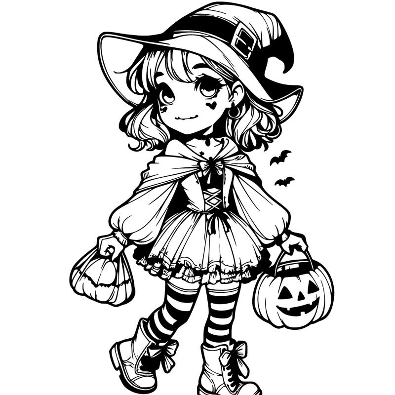 realistic girl with a halloween costume