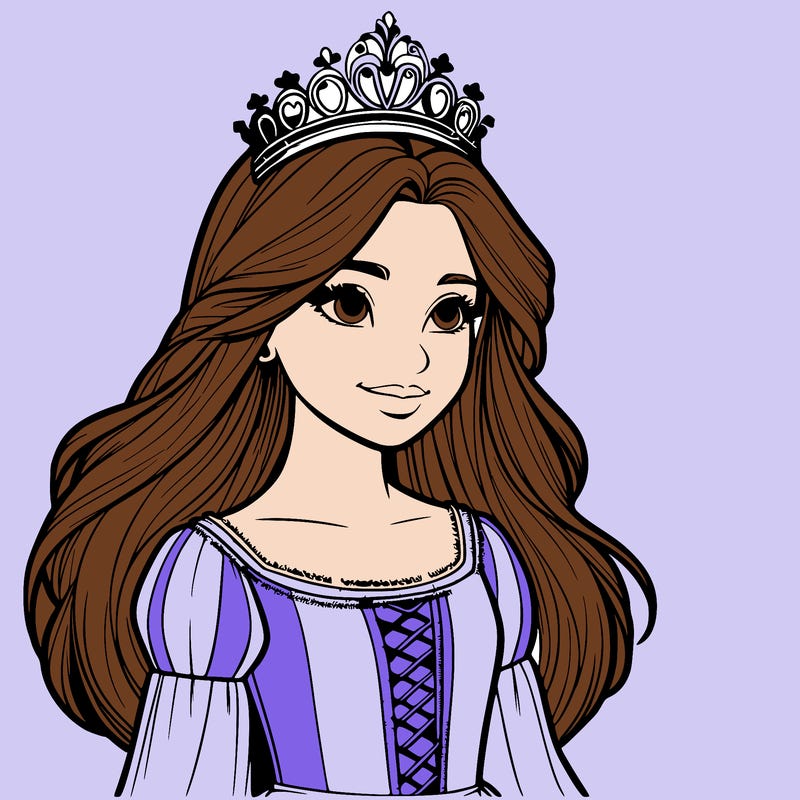 a realistic medieval princess with a tiara