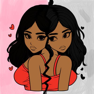 realistic girl split