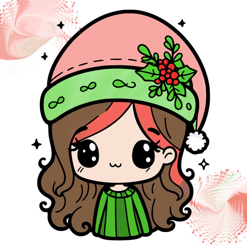 christmas hat girl