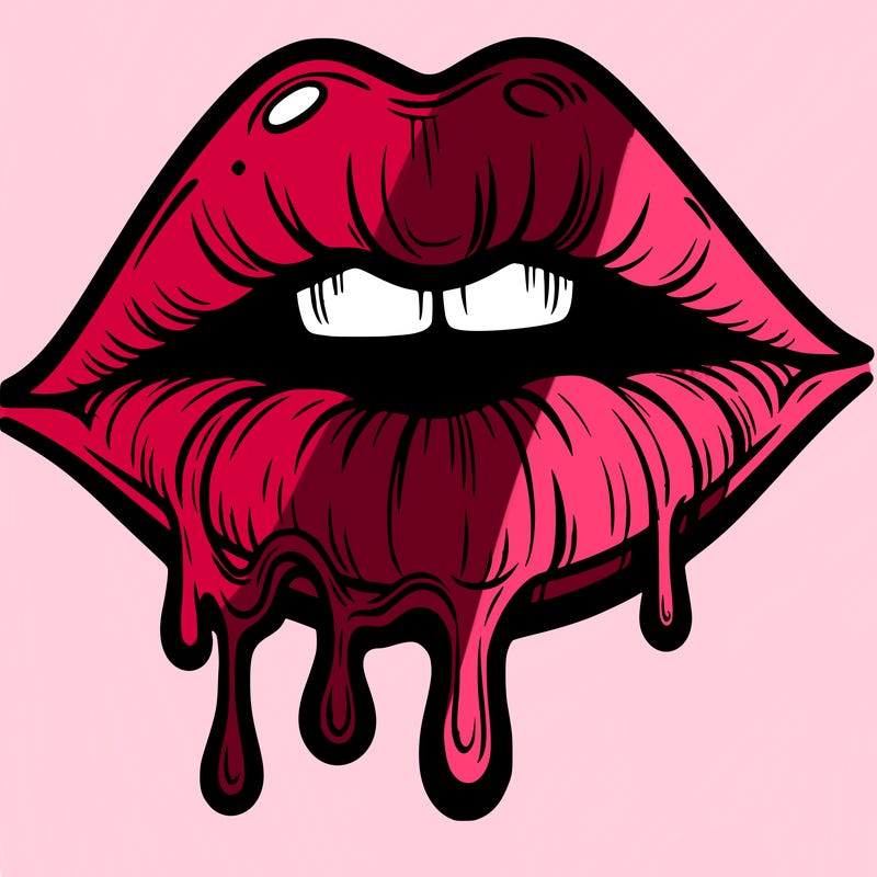 lips that look realistic and drip