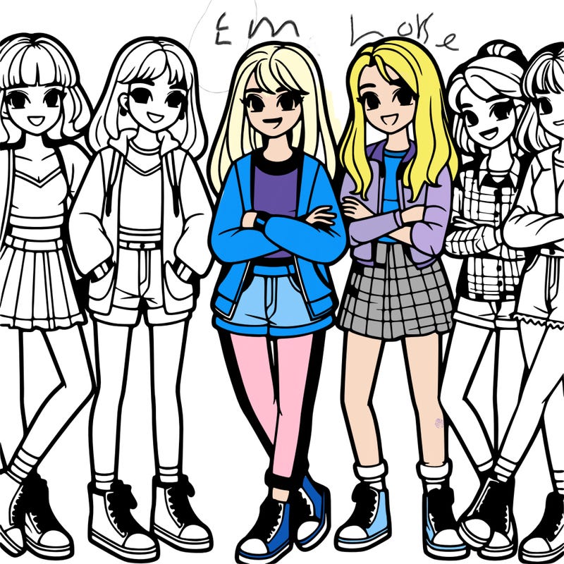 group of girl teenagers