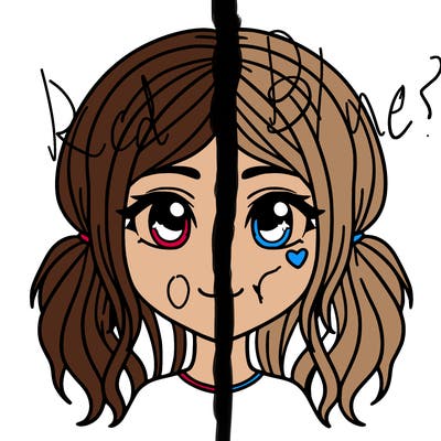 split girl just the face