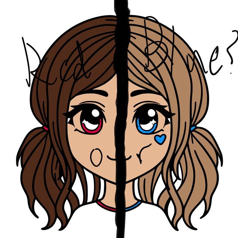 split girl just the face