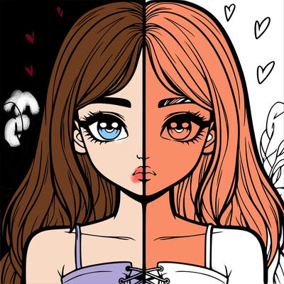 realistic girl split