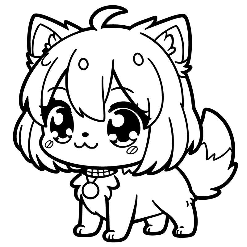 cute anime dog