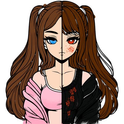 realistic girl split