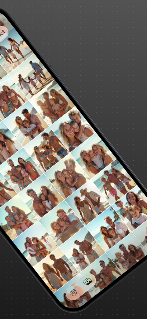 Vault – Keep your files hidden - Secure photo gallery interface inside the Vault app showing private beach photos