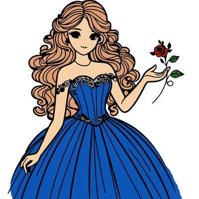 lady  in a beautiful dress