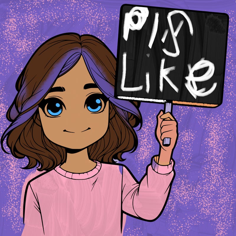 realistic girl holding up a sign