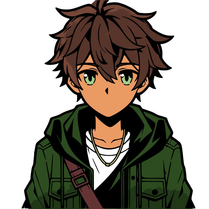 anime boy with cool clothes