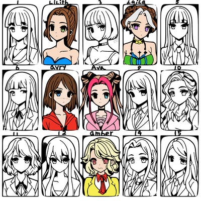 girls that look diffrent anime